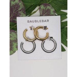 FINAL PRICE! BaubleBar Delilah Medium Chunky Hoop Earrings